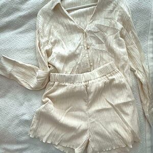 Cream Women's Lounge Set